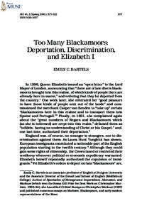 Ethics / Blackamoors / Collecting / Furniture / Jewellery / Elizabeth I of England / Baskerville / Spanish Armada / Racism / Anglo-Spanish War / British people / English people