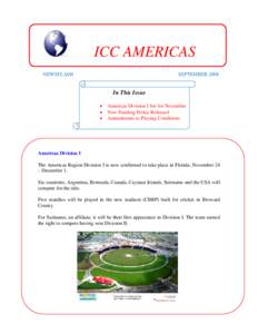 ICC AMERICAS NEWSFLASH SEPTEMBERIn This Issue
