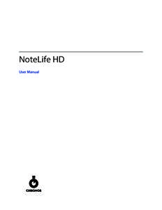 NoteLife HD User Manual Contents Introduction