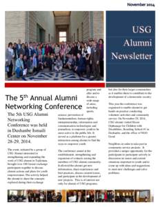 The 5th Annual Alumni Networking Conference program and after and to discuss a