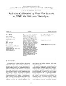 Radiative Calibration of Heat Flux Sensors at NIST–Facilities and Techniques