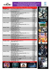 The hottest flicks at the coolest place in town! Check session times in the Namoi Valley Independent on Thursday Program changes are made only when unavoidable www.infogunnedah.com.au HOTLINE[removed]Movie Goers: Proof