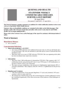 Mononegavirales / Medicine / Australian bat lyssavirus / Rabies / Henipavirus / Year-to-date / Influenza / Zoonosis / Vaccine / Veterinary medicine / Health / Zoonoses