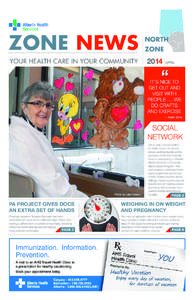 Zone NEWS Your Health Care in Your Community north Zone