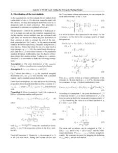 Monte Carlo methods / Markov chain Monte Carlo / Markov models / Control theory / Statistical tests / Markov chain / Normal distribution / Central limit theorem / Dirac delta function / Statistics / Mathematical analysis / Mathematics