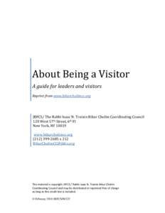 Microsoft Word - About Being a Visitor with cover.doc