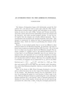 Lebesgue integration / Dominated convergence theorem / Integral / Henri Lebesgue / Almost everywhere / Null set / Measure / Measurable function / Monotone convergence theorem / Mathematical analysis / Measure theory / Riemann integral