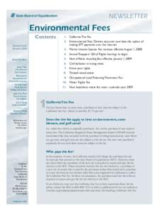 Environmental Fees Newsletter - January 2009