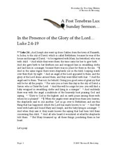 Microsoft Word - In the Presence of the Glory of the Lord.doc