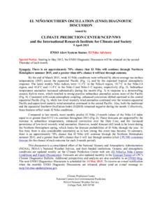 Tropical meteorology / Climatology / Atmospheric dynamics / El Niño-Southern Oscillation / La Niña / Climate Prediction Center / Sea surface temperature / Kelvin wave / Atlantic Equatorial mode / Atmospheric sciences / Meteorology / Physical oceanography