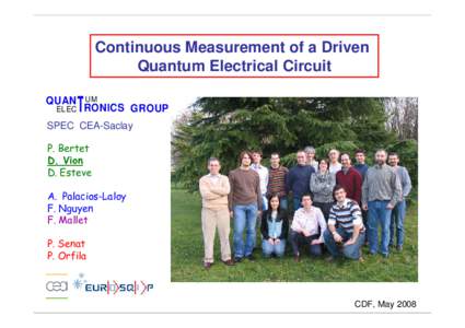 Continuous Measurement of a Driven Quantum Electrical Circuit QUAN ELEC
