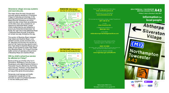 Roads in England / Transport in Buckinghamshire / Towcester / Silverstone / A421 road / Northamptonshire / Syresham / A43 road / M1 motorway / Counties of England / Geography of England / Transport in England