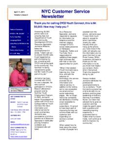 Microsoft Word - NYC Customer Service Newsletter - Volume 3 Issue 3 V4