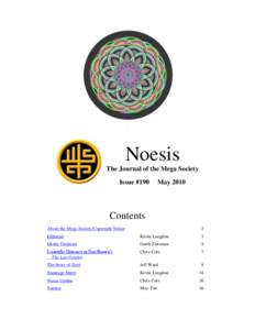 -  Noesis The Journal of the Mega Society Issue #190