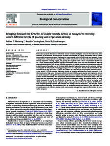 Biological Conservation[removed]–214  Contents lists available at SciVerse ScienceDirect Biological Conservation journal homepage: www.elsevier.com/locate/biocon