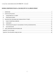 XL Airways France - General Conditions of Sale No. CGV[removed]FPF - EN - May[removed]GENERAL CONDITIONS OF SALE No. CGV[removed]FPF -EN- XL AIRWAYS FRANCE I.  DEFINITIONS ....................................................