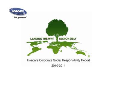 Invacare Corporate Social Responsibility Report Report O  Invacare | Index