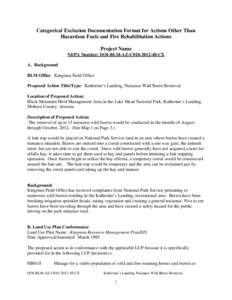 Nuisance / National Environmental Policy Act / Geography of Arizona / Kingman /  Arizona / Law / Feral horses / Geography of the United States / Donkeys / Burro / Impact assessment