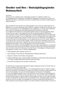 Microsoft Word - Gender und Sex - Sozialpädagogische Bubenarbeit.doc