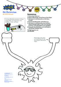 Mal-/Bastelvorlage: AFi-KiDS-Girlande Für diesen Basteltipp benötigst du Pappe, farbige Stifte, eine lange Schnur oder Wollfaden, Schere und Kleber.