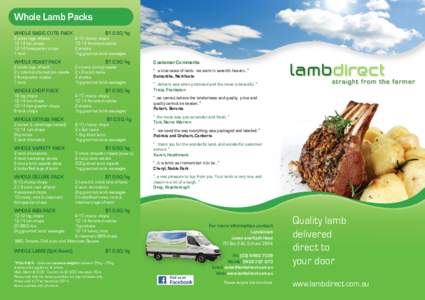 Lamb and mutton / Rack of lamb / Loin chop / Meat chop / Roasting / Chump / Cutlet / Sausage / Food and drink / Meat / Cuts of meat