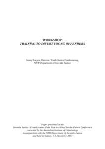 Training to divert young offenders