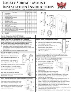 Lockey Surface Mount Installation Instructions M220 Deadbolt | C120 Deadbolt | C150 Hookbolt No. 1