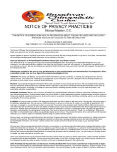 NOTICE OF PRIVACY PRACTICES