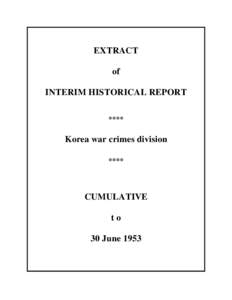 Extract of Interim Historical Report