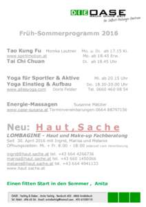 Früh-Sommerprogramm 2016 Tao Kung Fu Monika Lautner www.spiritmotion.at