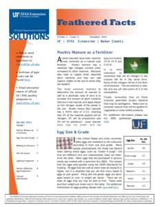 Feathered Facts Volume 1, Issue 9 UF | IFAS   Please send