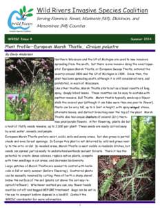 Wild Rivers Invasive Species Coalition Serving Florence, Forest, Marinette (WI), Dickinson, and Menominee (MI) Counties WRISC Issue 4  Summer 2014