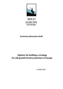 WILD EUROPE PARTNERSHIP Summary discussion draft