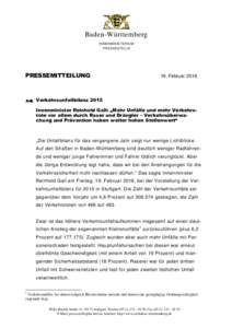 PM Verkehrsunfallbilanz 2015