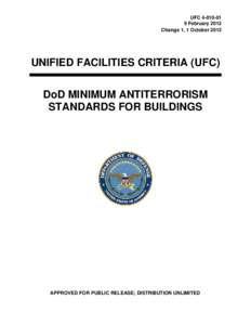 UFC[removed]DoD Minimum Antiterrorism Standards for Buildings, with Change 1