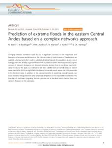 ARTICLE Received 20 Jun 2014 | Accepted 9 Sep 2014 | Published 14 Oct 2014 DOI: ncomms6199  Prediction of extreme ﬂoods in the eastern Central