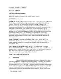 Microsoft Word - PSR Policy revisions 2007 FR notice.doc