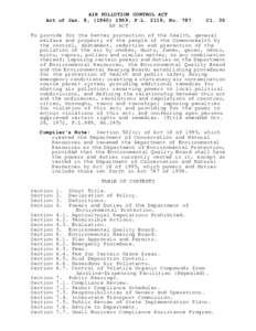 Air dispersion modeling / Air pollution / Environmental law / Clean Air Act / Climate change in the United States / Air Pollution Control Act / United States Environmental Protection Agency / Pollution / Air quality law / Environment / Earth / Air pollution in the United States