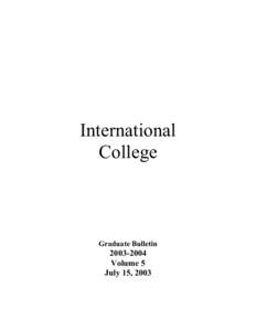 International College Graduate Bulletin[removed]