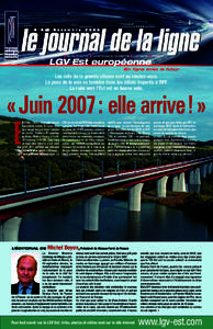 le journal de la ligne N ° 4 D é c e m b r e  [removed]Les rails de la grande vitesse sont au rendez-vous.