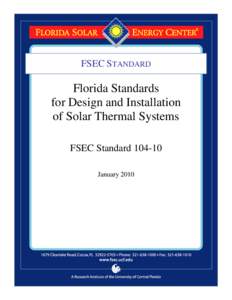 Florida Standard Practice for Design and Installation