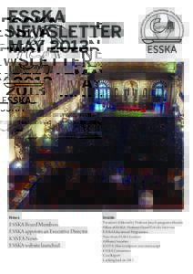 ESSKA NEWSLETTER MAY 2013 News