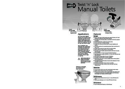 Twist ‘n’ Lock  Spare Parts List Manual Toilets