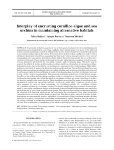 MARINE ECOLOGY PROGRESS SERIES Mar Ecol Prog Ser