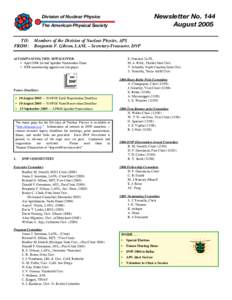 Hawaii / Golf / Science / Kapalua Resort / American Physical Society / Tom W. Bonner Prize in Nuclear Physics