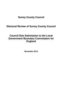 Surrey County Council  Electoral Review of Surrey County Council