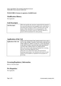 Microsoft Word - 19 TLILIC2001A Licence to operate a forklift truck