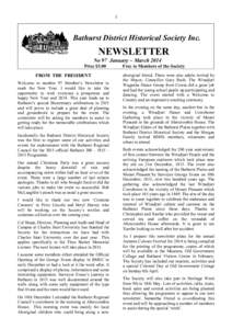 Microsoft Word - Historical Society Newsletter No 97 - January - March 2014 lo res.doc