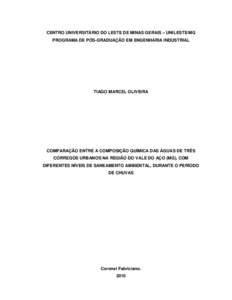 CENTRO UNIVERSITÁRIO DO LESTE DE MINAS GERAIS – UNILESTE/MG PROGRAMA DE PÓS-GRADUAÇÃO EM ENGENHARIA INDUSTRIAL