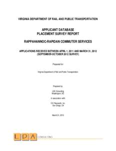 Northern Virginia / Virginia / High-occupancy vehicle lane / Commuter assistance / RideShare Delaware / Rappahannock-Rapidan Regional Commission / Transport / Sustainable transport / Vanpool